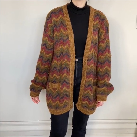 Vintage oversized cardigan sweater knit - Picture 3 of 3